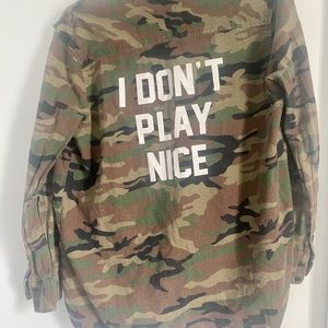 Army Fatigue Camouflage Shirt Jacket